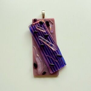 PURPLE FUSED GLASS PENDANT